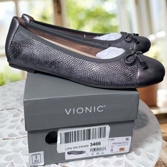 Vionic Women's Minna Ballet Flat Pewter - Picture 13 of 15